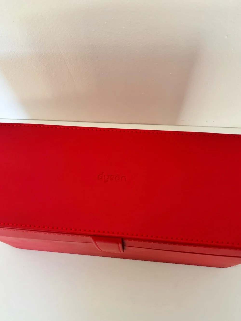 Dyson Airwrap Styler Leather Large Storage Hard Box Red - Case Only